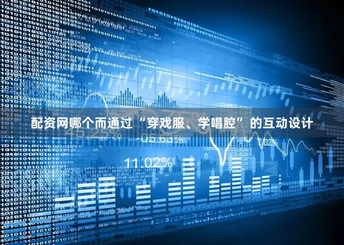 配资网哪个而通过 “穿戏服、学唱腔” 的互动设计